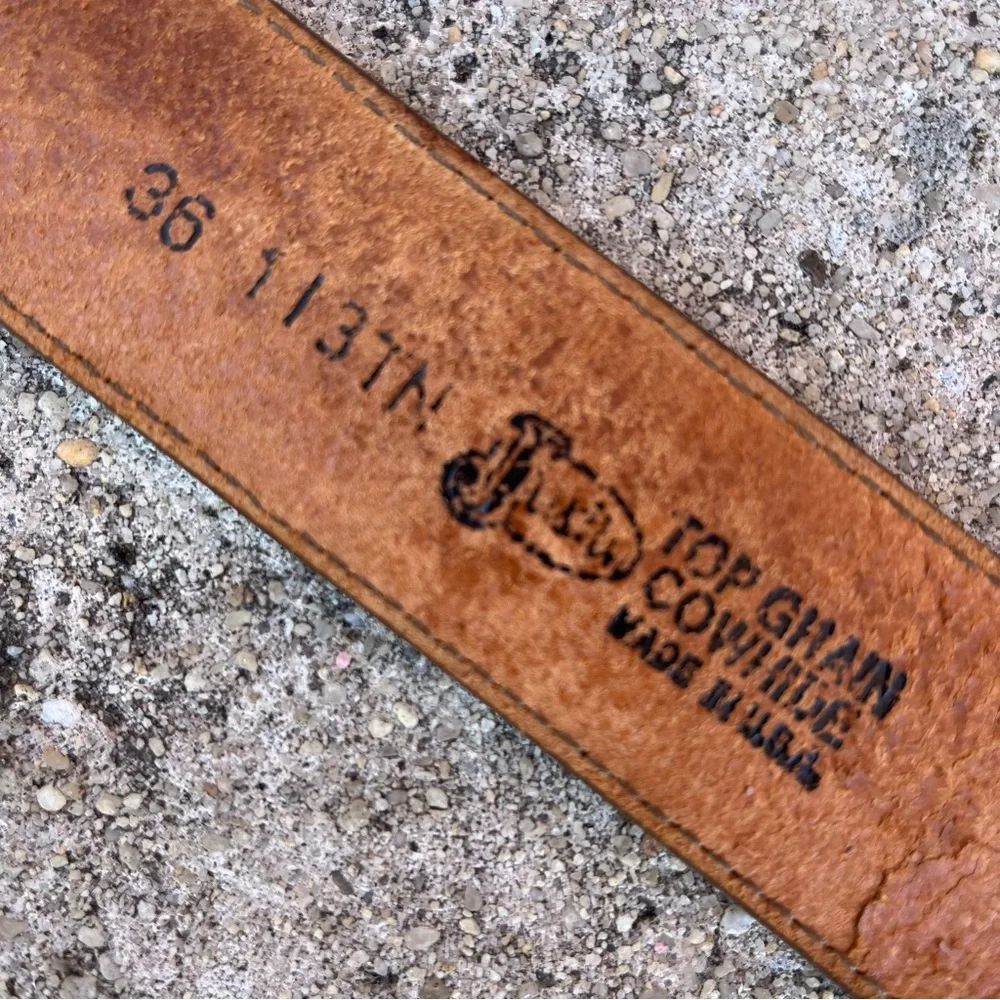 Justin Belt Leather Western Brown
